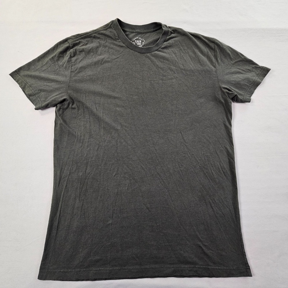 True Classic Gray Short Sleeve Cotton Blend T-Shirt Men's L